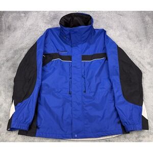Columbia Coat Mens Blue L  Crossterra‎ Ski Jacket Pockets NYLON Shell Only
